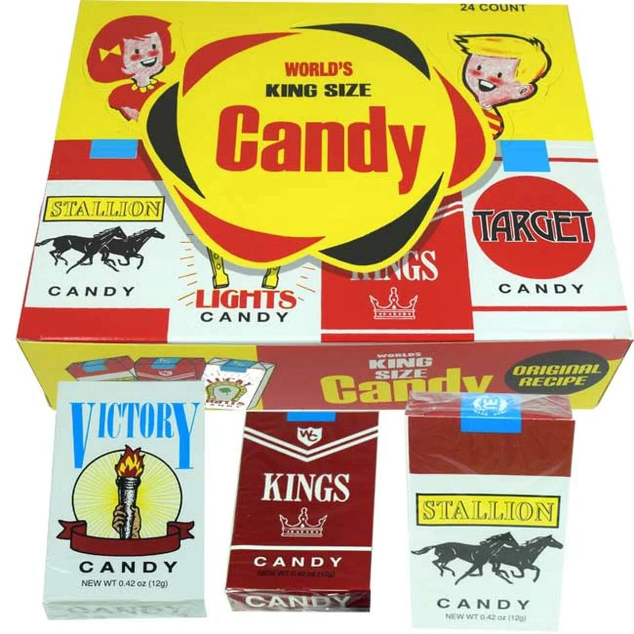 World's Candy Sticks King Size Candy 24 Units - Québec Candy