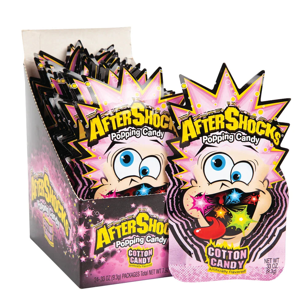 Aftershocks Popping Candy Cotton Candy 0.33oz X 24 Units - Québec Candy