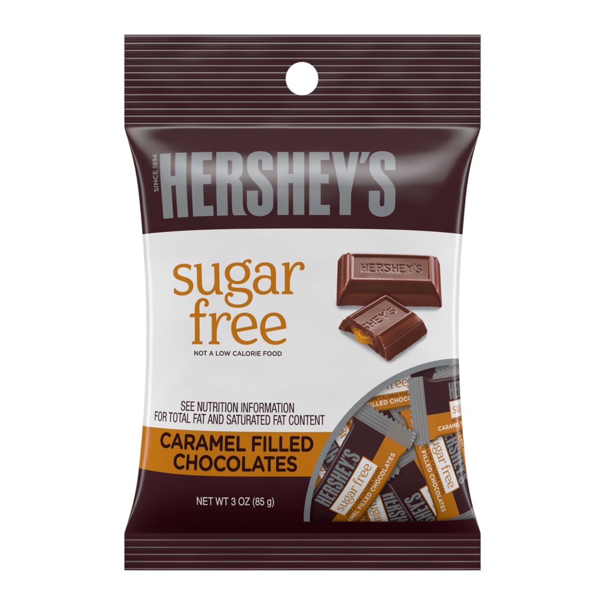 Hershey's Sugar Free Chocolate with Caramel Peg 3oz X 12 Units - Québec Candy