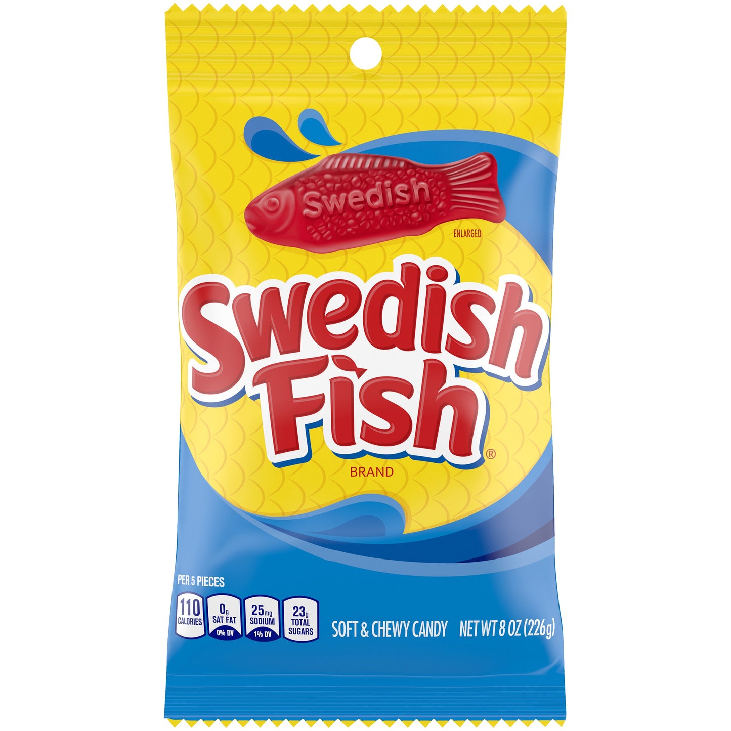 Swedish Fish Red Peg Bag 8oz X 12 Units - Québec Candy