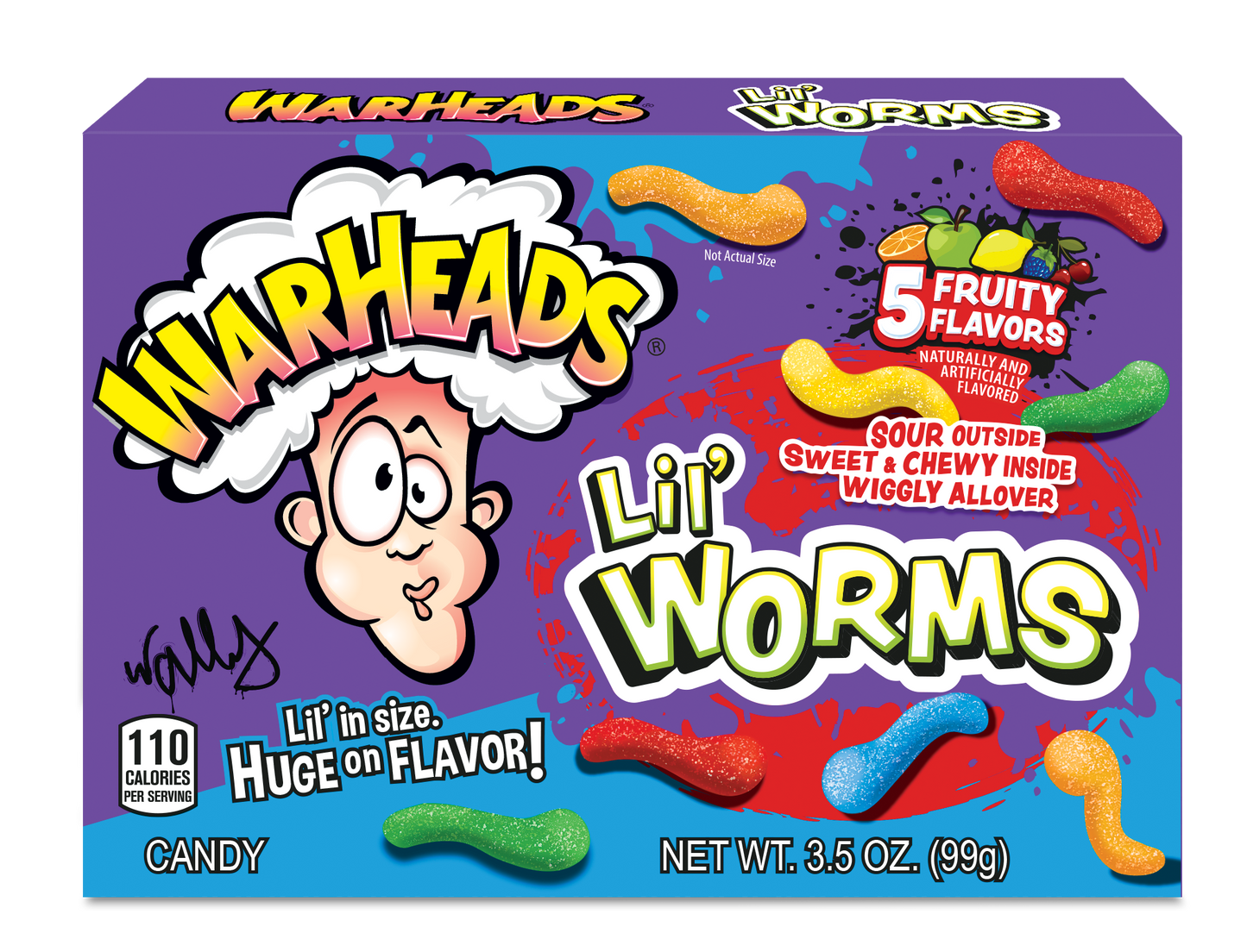 Theater Box Warheads Lil Worms 3.5 Oz X 12 Units - Québec Candy