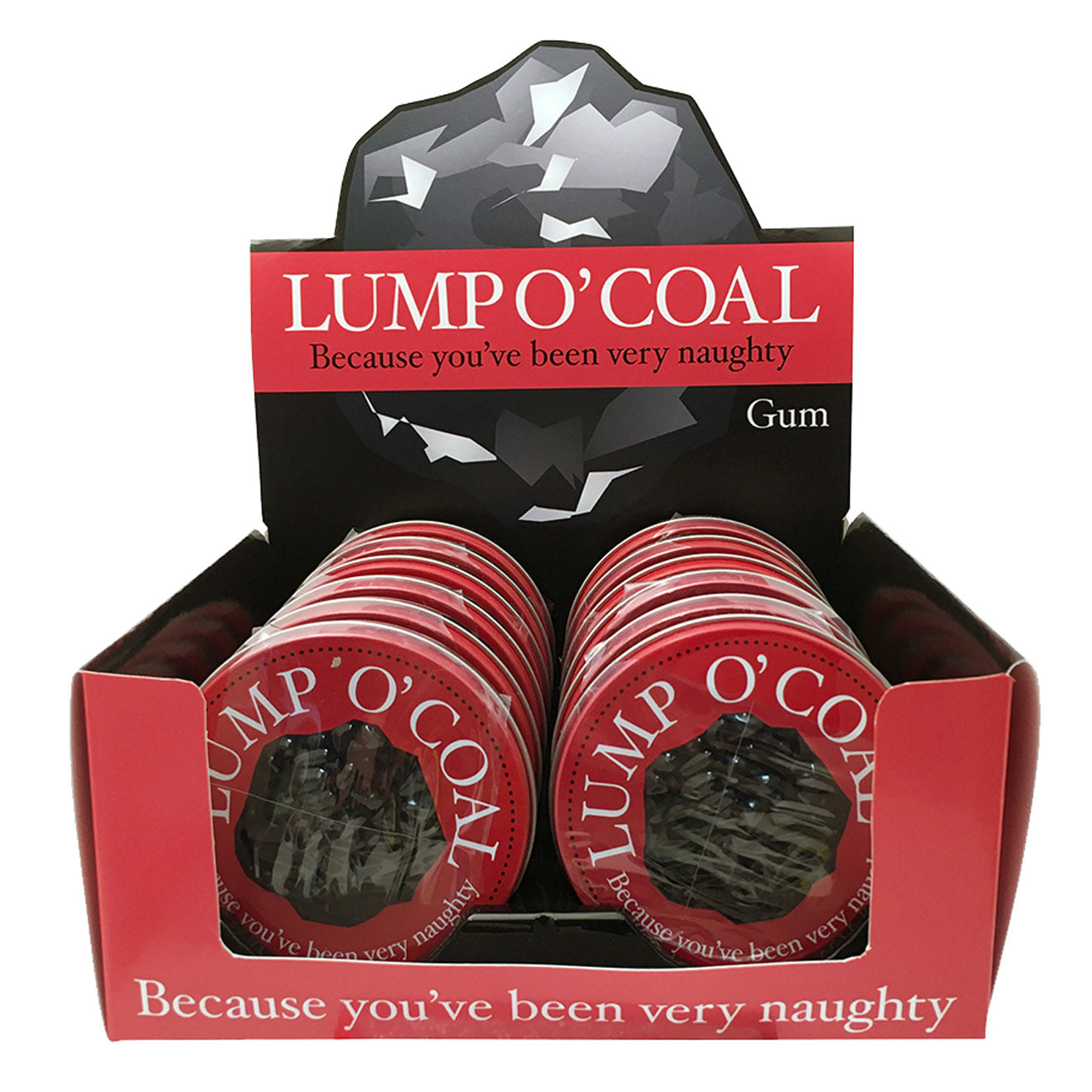 Boston America- Lump O' Coal Gum Candy Tins X 12 Units - Québec Candy