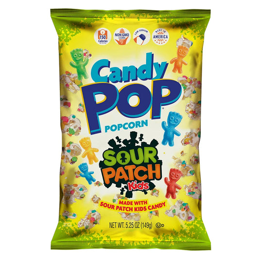 Candy Pop Sour Patch Kids Popcorn 5.25oz X 12 Units - Québec Candy