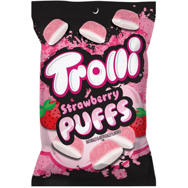 Trolli Strawberry Puffs Peg Bag 4.25oz X 12 Units - Québec Candy