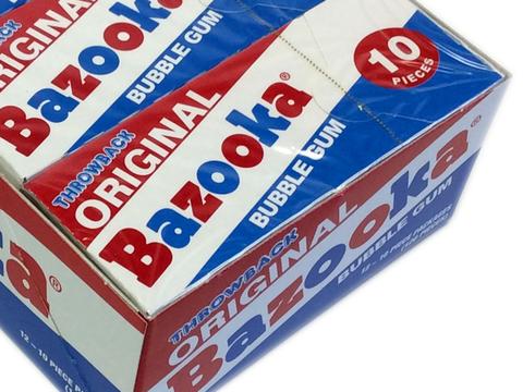 Bazooka Wallet Pack 10pc (5 Orig,5 Blue Rasp) X 12 Units - Québec Candy
