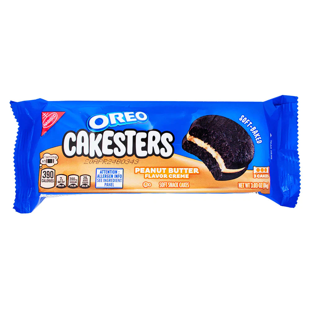 Oreo Cakesters 3 Pack Peanut Butter 3.030z X 8 Units - Québec Candy