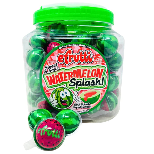 E-Frutti Watermelon Splash Juice Filled Gummy .66oz X 85 Units - Québec Candy