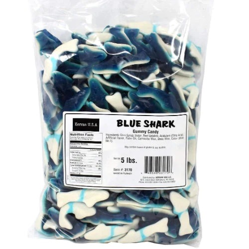 Kervan Bulk - Blue Shark Gummies 5lb - Québec Candy
