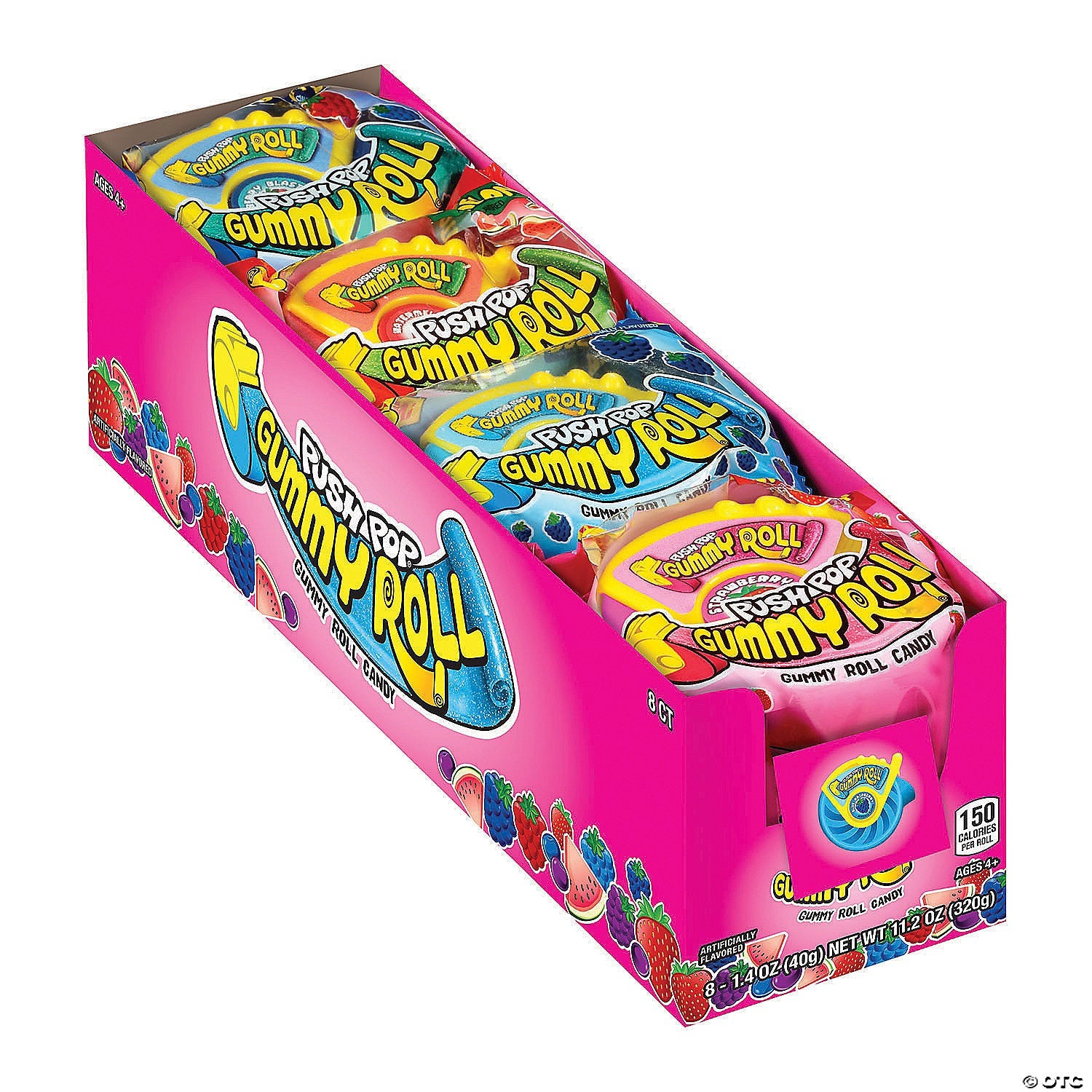 Topps Push Pop Gummy Roll 1.4oz X 8 Units - Québec Candy