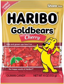 Haribo Gold Bears Cherry 4Oz X 12 Units - Québec Candy