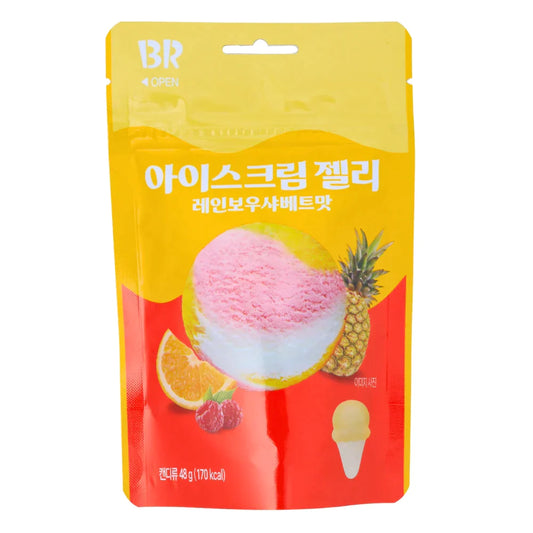 Baskin Robbin Rainbow Sherbet Jelly Candy (Korea) 80G X 8 Units // Exp July 2024 - Québec Candy