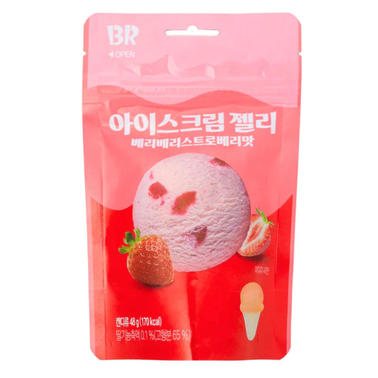 Baskin Robbin Very Berry Strawberry Jelly Candy (Korea) 80G X 8 Units // Exp Aug 2024 - Québec Candy