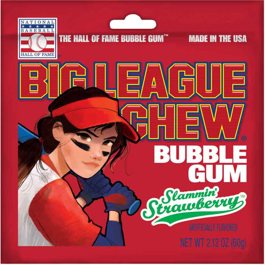 Big League Chew Girl Strawberry 2.12oz X 12 Units - Québec Candy