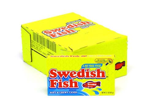 Theater Box - Swedish Fish Red 3oz X 12 Units - Québec Candy